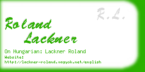 roland lackner business card